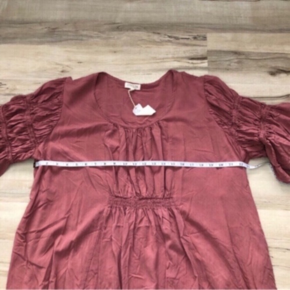 Maternity Roolee MOM Pink Flutter Sleeve Tunic Dress - Picture 7 of 8